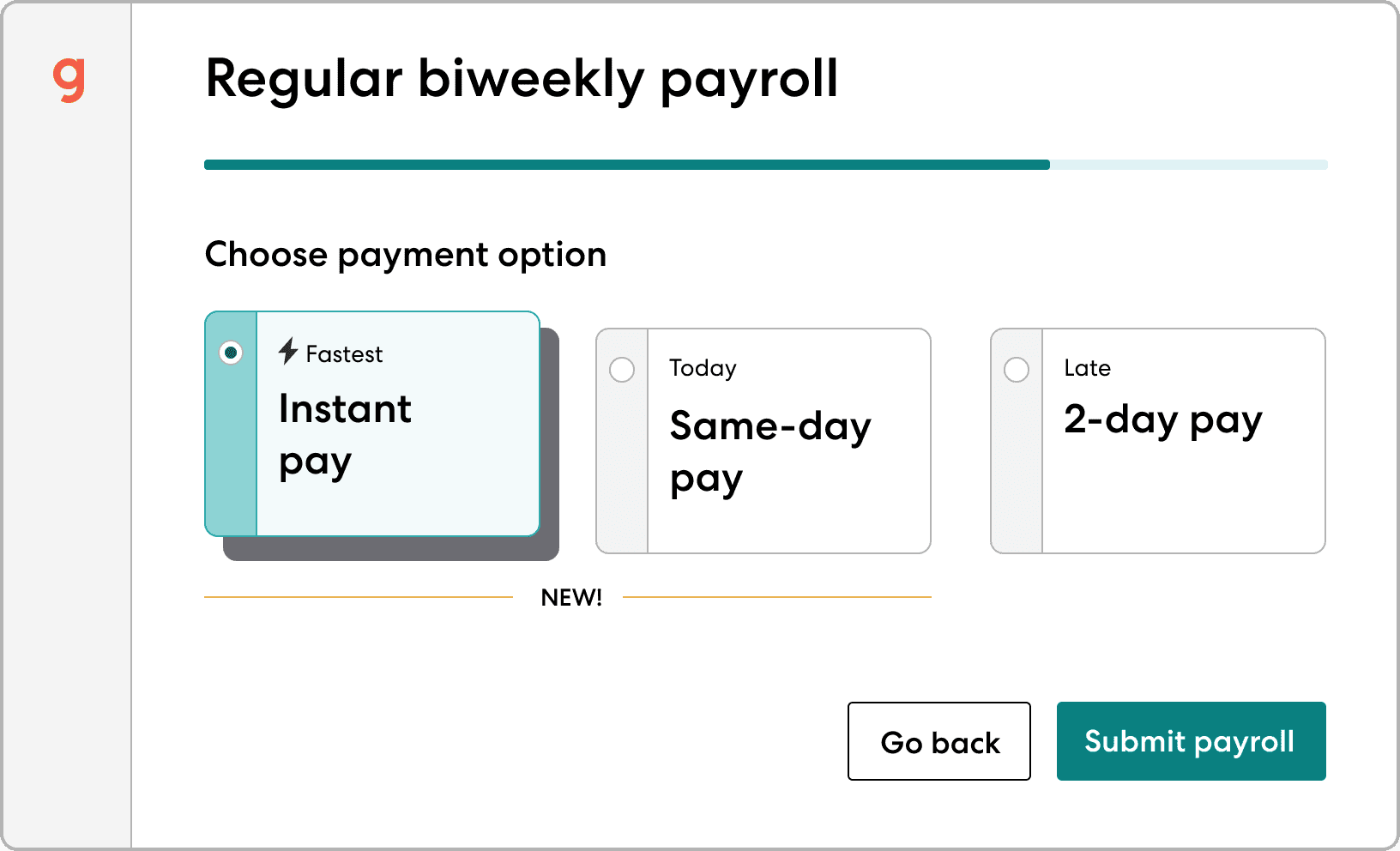 Payroll UI screenshot